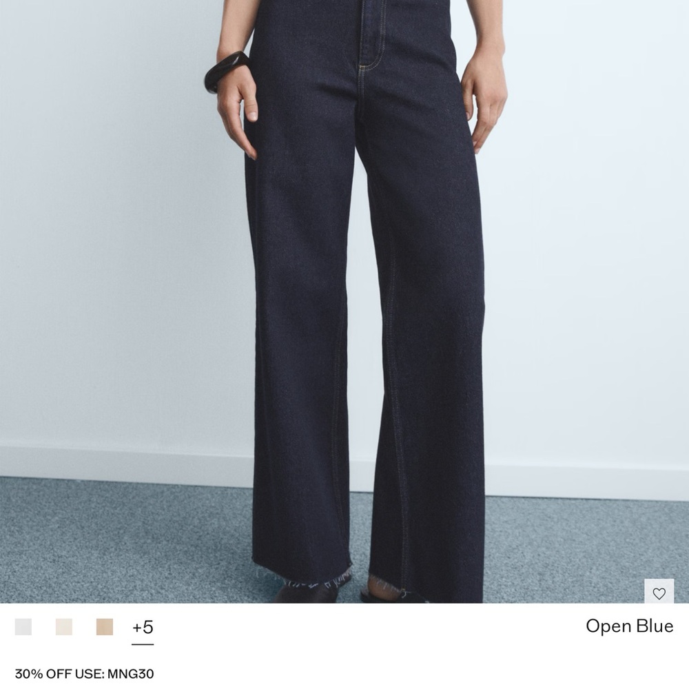Manga Dark Blue Wide-Leg Jeans